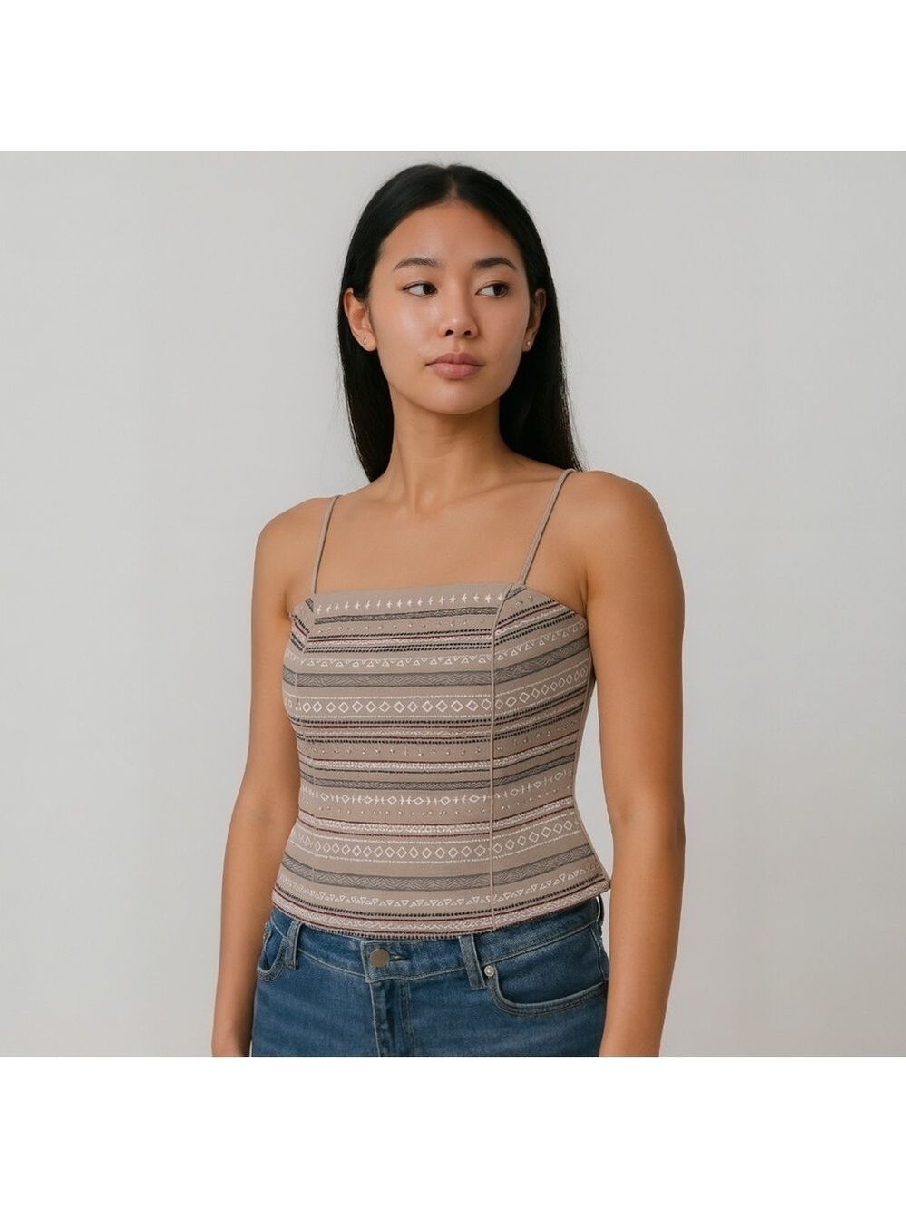 Monroe & Main Beige Bustier Style Top - Size 14